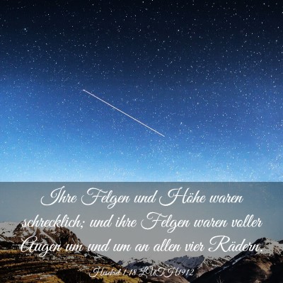 Picture 03 - Hesekiel 1:18 LUTH1912 - Ihre Felgen und Höhe waren schrecklich; und ihre - Bible Verse Picture