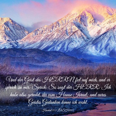 Picture 03 - Hesekiel 11:5 LUTH1912 - Und der Geist des HERRN fiel auf mich, und er - Bible Verse Picture