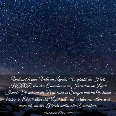 Picture 03 - Hesekiel 12:19 LUTH1912 - Und sprich zum Volk im Lande: So spricht der Herr - Bible Verse Picture
