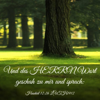Picture 03 - Hesekiel 12:26 LUTH1912 - Und des HERRN Wort geschah zu mir und - Bible Verse Picture