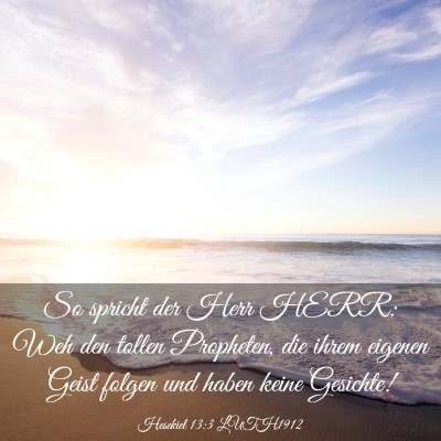 Picture 03 - Hesekiel 13:3 LUTH1912 - So spricht der Herr HERR: Weh den tollen - Bible Verse Picture