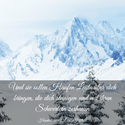 Picture 03 - Hesekiel 16:40 LUTH1912 - Und sie sollen Haufen Leute über dich bringen, - Bible Verse Picture