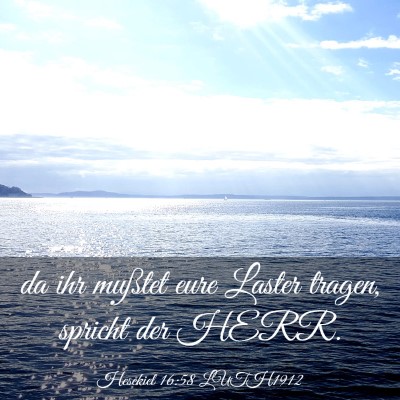 Picture 03 - Hesekiel 16:58 LUTH1912 - da ihr mußtet eure Laster tragen, spricht der - Bible Verse Picture