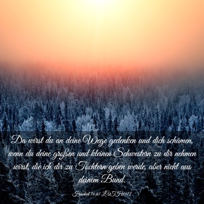 Picture 03 - Hesekiel 16:61 LUTH1912 - Da wirst du an deine Wege gedenken und dich - Bible Verse Picture
