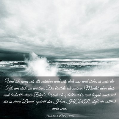 Picture 03 - Hesekiel 16:8 LUTH1912 - Und ich ging vor dir vorüber und sah dich an; - Bible Verse Picture