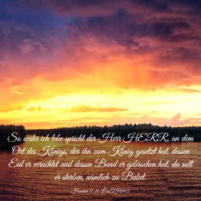 Picture 03 - Hesekiel 17:16 LUTH1912 - So wahr ich lebe spricht der Herr HERR, an dem - Bible Verse Picture