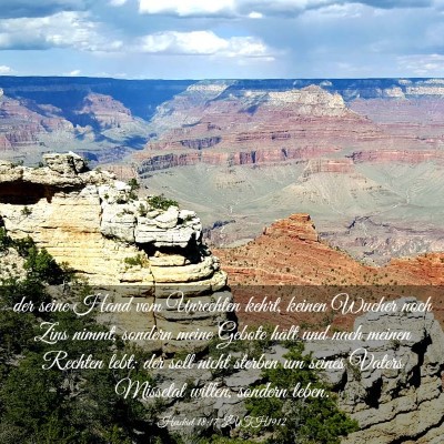 Picture 03 - Hesekiel 18:17 LUTH1912 - der seine Hand vom Unrechten kehrt, keinen Wucher - Bible Verse Picture