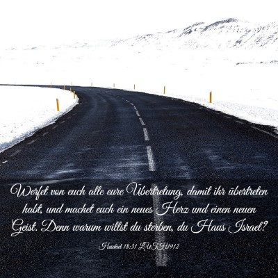Picture 03 - Hesekiel 18:31 LUTH1912 - Werfet von euch alle eure Übertretung, damit ihr - Bible Verse Picture