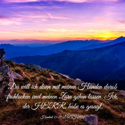 Picture 03 - Hesekiel 21:17 LUTH1912 - Da will ich dann mit meinen Händen darob - Bible Verse Picture