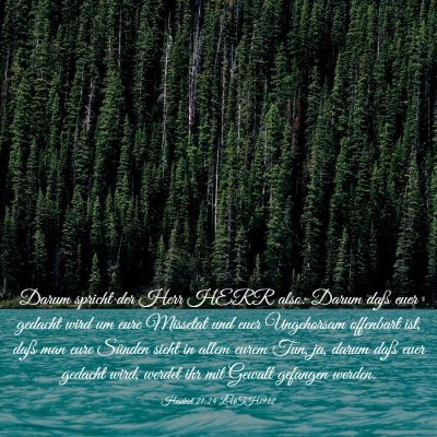 Picture 03 - Hesekiel 21:24 LUTH1912 - Darum spricht der Herr HERR also: Darum daß euer - Bible Verse Picture