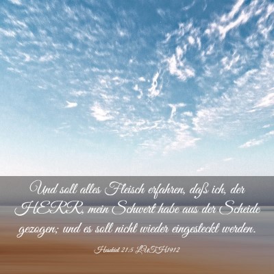 Picture 03 - Hesekiel 21:5 LUTH1912 - Und soll alles Fleisch erfahren, daß ich, der - Bible Verse Picture