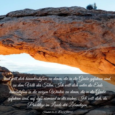 Picture 03 - Hesekiel 26:20 LUTH1912 - und will dich hinunterstoßen zu denen, die in - Bible Verse Picture