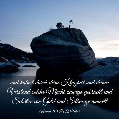 Picture 03 - Hesekiel 28:4 LUTH1912 - und habest durch deine Klugheit und deinen - Bible Verse Picture
