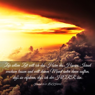 Picture 03 - Hesekiel 29:21 LUTH1912 - Zur selben Zeit will ich das Horn des Hauses - Bible Verse Picture