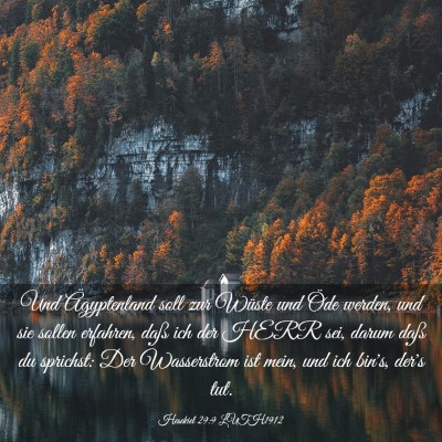 Picture 03 - Hesekiel 29:9 LUTH1912 - Und Ägyptenland soll zur Wüste und Öde werden, - Bible Verse Picture