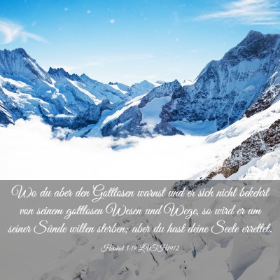Picture 03 - Hesekiel 3:19 LUTH1912 - Wo du aber den Gottlosen warnst und er sich nicht - Bible Verse Picture