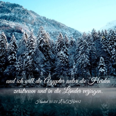 Picture 03 - Hesekiel 30:23 LUTH1912 - und ich will die Ägypter unter die Heiden - Bible Verse Picture