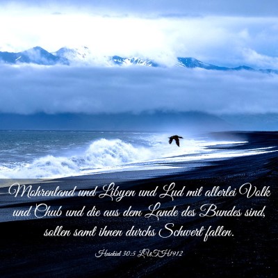 Picture 03 - Hesekiel 30:5 LUTH1912 - Mohrenland und Libyen und Lud mit allerlei Volk - Bible Verse Picture