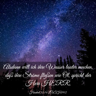 Picture 03 - Hesekiel 32:14 LUTH1912 - Alsdann will ich ihre Wasser lauter machen, daß - Bible Verse Picture