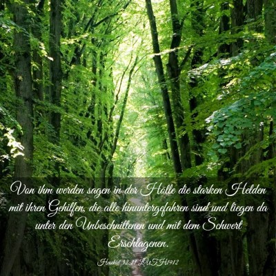 Picture 03 - Hesekiel 32:21 LUTH1912 - Von ihm werden sagen in der Hölle die starken - Bible Verse Picture