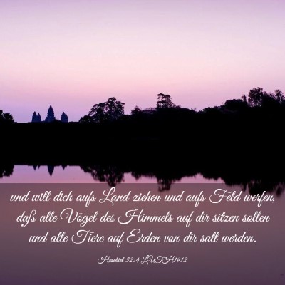 Picture 03 - Hesekiel 32:4 LUTH1912 - und will dich aufs Land ziehen und aufs Feld - Bible Verse Picture