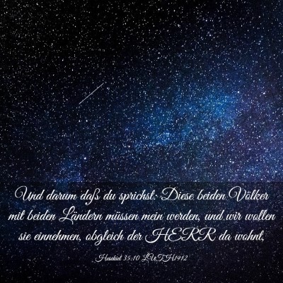 Picture 03 - Hesekiel 35:10 LUTH1912 - Und darum daß du sprichst: Diese beiden Völker - Bible Verse Picture