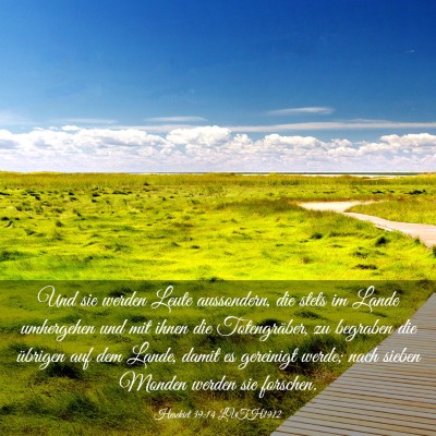 Picture 03 - Hesekiel 39:14 LUTH1912 - Und sie werden Leute aussondern, die stets im - Bible Verse Picture