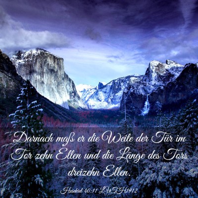 Picture 03 - Hesekiel 40:11 LUTH1912 - Darnach maß er die Weite der Tür im Tor zehn - Bible Verse Picture