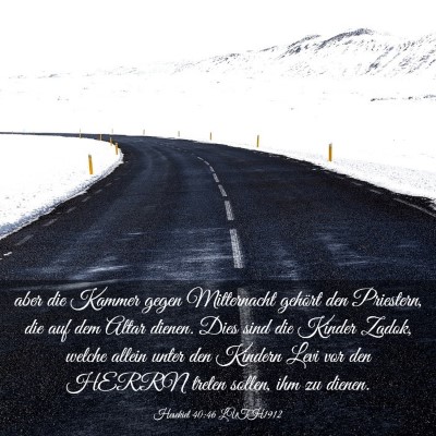 Picture 03 - Hesekiel 40:46 LUTH1912 - aber die Kammer gegen Mitternacht gehört den - Bible Verse Picture