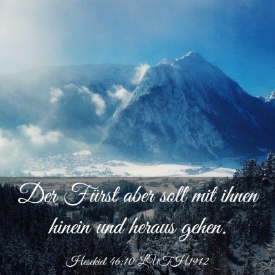 Picture 03 - Hesekiel 46:10 LUTH1912 - Der Fürst aber soll mit ihnen hinein und heraus - Bible Verse Picture