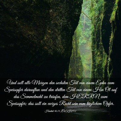 Picture 03 - Hesekiel 46:14 LUTH1912 - Und soll alle Morgen den sechsten Teil von einem - Bible Verse Picture