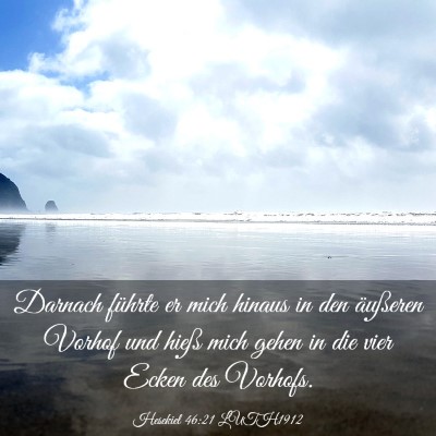 Picture 03 - Hesekiel 46:21 LUTH1912 - Darnach führte er mich hinaus in den äußeren - Bible Verse Picture