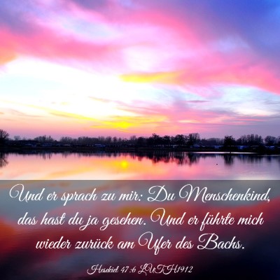 Picture 03 - Hesekiel 47:6 LUTH1912 - Und er sprach zu mir: Du Menschenkind, das hast - Bible Verse Picture