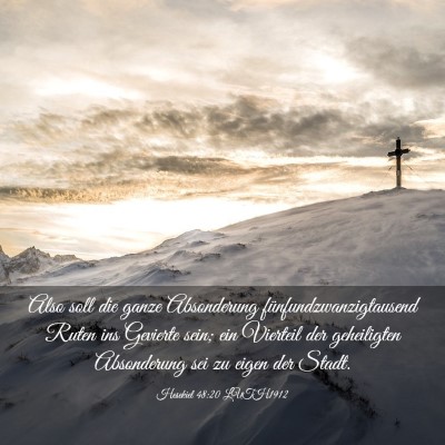 Picture 03 - Hesekiel 48:20 LUTH1912 - Also soll die ganze Absonderung - Bible Verse Picture