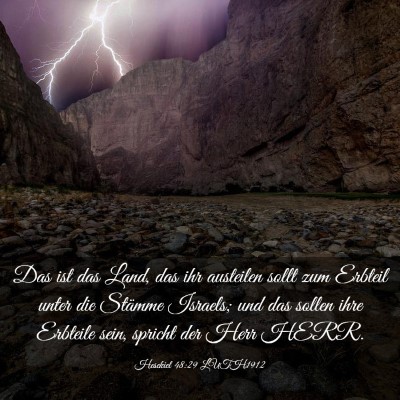 Picture 03 - Hesekiel 48:29 LUTH1912 - Das ist das Land, das ihr austeilen sollt zum - Bible Verse Picture