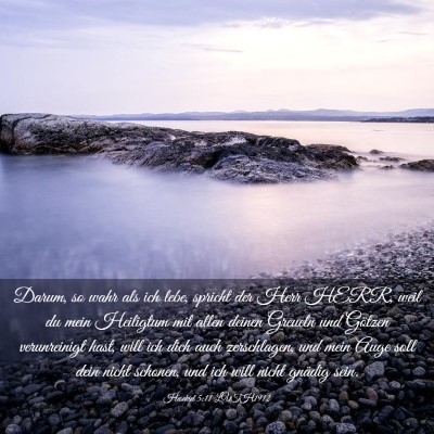 Picture 03 - Hesekiel 5:11 LUTH1912 - Darum, so wahr als ich lebe, spricht der Herr - Bible Verse Picture