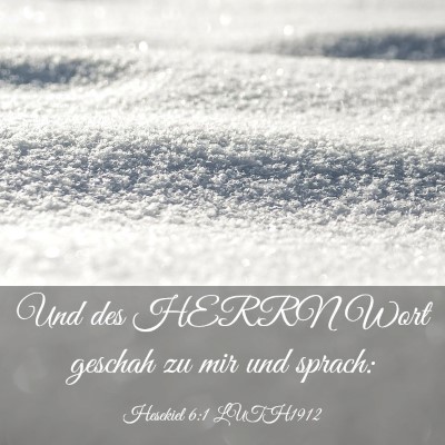 Picture 03 - Hesekiel 6:1 LUTH1912 - Und des HERRN Wort geschah zu mir und - Bible Verse Picture