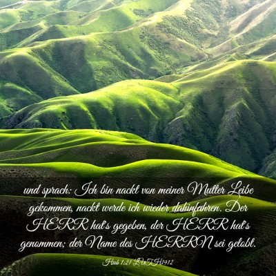Picture 03 - Hiob 1:21 LUTH1912 - und sprach: Ich bin nackt von meiner Mutter Leibe - Bible Verse Picture