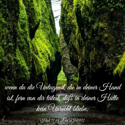 Picture 03 - Hiob 11:14 LUTH1912 - wenn du die Untugend, die in deiner Hand ist, - Bible Verse Picture