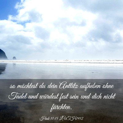 Picture 03 - Hiob 11:15 LUTH1912 - so möchtest du dein Antlitz aufheben ohne Tadel - Bible Verse Picture