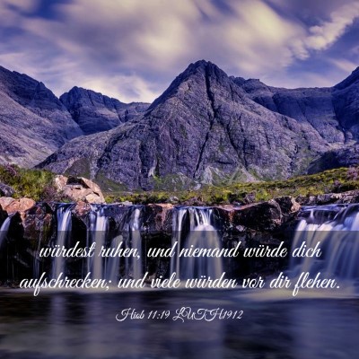 Picture 03 - Hiob 11:19 LUTH1912 - würdest ruhen, und niemand würde dich - Bible Verse Picture