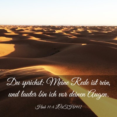 Picture 03 - Hiob 11:4 LUTH1912 - Du sprichst: Meine Rede ist rein, und lauter bin - Bible Verse Picture