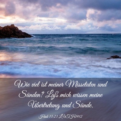 Picture 03 - Hiob 13:23 LUTH1912 - Wie viel ist meiner Missetaten und Sünden? Laß - Bible Verse Picture