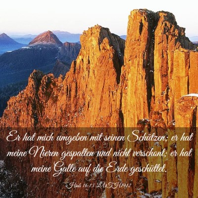 Picture 03 - Hiob 16:13 LUTH1912 - Er hat mich umgeben mit seinen Schützen; er hat - Bible Verse Picture