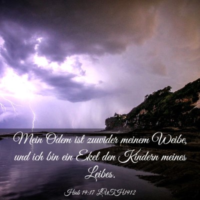 Picture 03 - Hiob 19:17 LUTH1912 - Mein Odem ist zuwider meinem Weibe, und ich bin - Bible Verse Picture