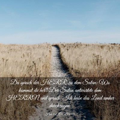Picture 03 - Hiob 2:2 LUTH1912 - Da sprach der HERR zu dem Satan: Wo kommst du - Bible Verse Picture