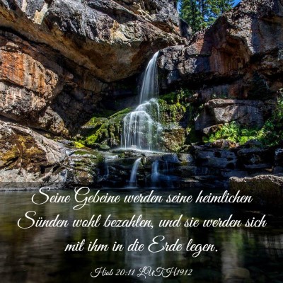 Picture 03 - Hiob 20:11 LUTH1912 - Seine Gebeine werden seine heimlichen Sünden - Bible Verse Picture