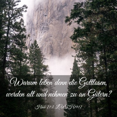 Picture 03 - Hiob 21:7 LUTH1912 - Warum leben denn die Gottlosen, werden alt und - Bible Verse Picture