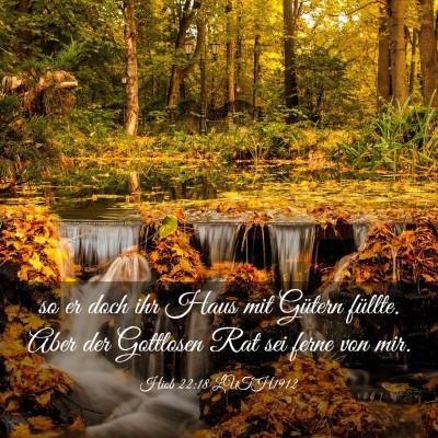 Picture 03 - Hiob 22:18 LUTH1912 - so er doch ihr Haus mit Gütern füllte. Aber der - Bible Verse Picture