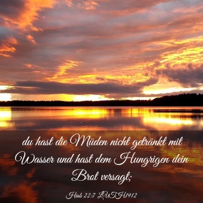 Picture 03 - Hiob 22:7 LUTH1912 - du hast die Müden nicht getränkt mit Wasser und - Bible Verse Picture